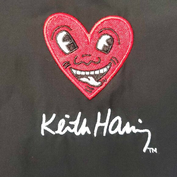 Shoe Palace x Keith Haring Pyramid Coach Mens Lifestyle Black Red Jacket 2XL - Picture 3 of 13
